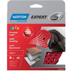 Norton 5 stuks Pex klittenbandschijven Expert diameter 150 korrel 120 Multi Air