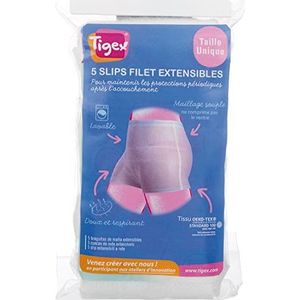 Tigex – 5 Uitschuifbare Mesh Broeken voor Vrouwen, Wit – One Size