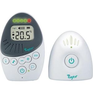 Tigex Babyphone Easy Protect Plus, oplaadbare babyfoon met eco-modus, walkietalkie, slaapliedje en nachtlampje