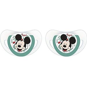 Tigex set van 2 Mickey-siliconen fysiologische fopspenen 18 maanden