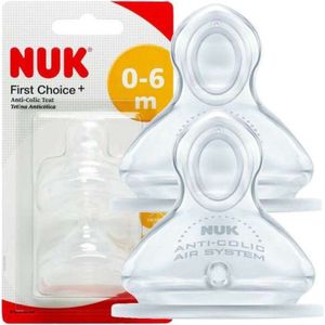 NUK First Choice - Flesspeen S1 Large - 2 stuks
