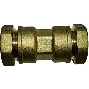 Boutté SEJ25 verbindingsstuk, gelijk, messing, polyethyleen, buis, diameter 25, goudkleurig