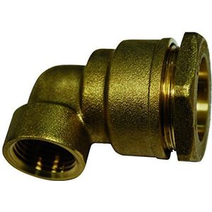 Boutté SECF40 hoekstuk, messing, polyethyleen, binnendraad, 33 x 42, buis, diameter 40, goudkleurig