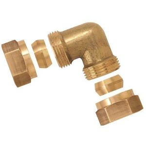 Boutté 3117649 hoekstuk, messing, Ø 14