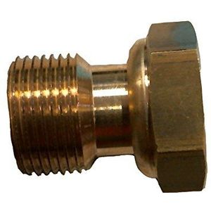 Boutté ER27 verbindingsstuk, messing, binnendraad, 20 x 27, beweegbare moer, goudkleurig