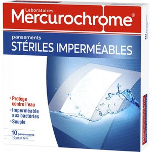Mercurochrome waterdichte steriele verbanden x10 - (Eenheidsprijs) - Snel en netjes verzenden - Mercurochrome pansements stériles imperméables x10