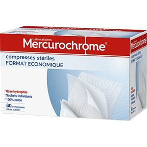 Mercurochrome steriele kompressen, 60 stuks