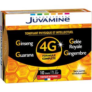 Juvamine 4G Ginseng Royal Jelly Guarana Gember 10 Ampullen