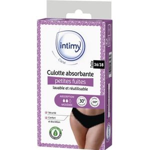 INTIMY Care – klein uitlopende broekje van kant – matig absorptievermogen – 95% biologisch katoen – wasbaar en herbruikbaar