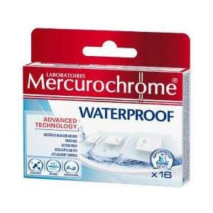 Mercurochrome Waterproof pleisters Promo 16 stuks