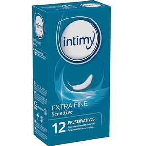 Intimy - Préservatifs Extra Fine - 12 Préservatifs - Sensitive - Lubrifiés - Latex - Plus de sensation