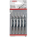 Bosch - Stichsägeblatt t 111 c, Basic for Wood, 5er-Pack