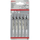 Bosch - Accessories 2608630014 Stichsägeblatt t 101 br Clean for Wood, 5er-Pack 5 St.
