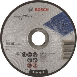 Bosch - Doorslijpschijf Recht Expert For Metal AS 46 S B - 125 M - 22,23 M - 1,6 Mm