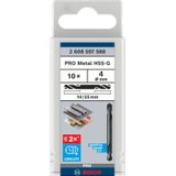 Bosch - Doppelendbohrer hss-g, ø 4 x 14 x 55 mm, 10er Pack