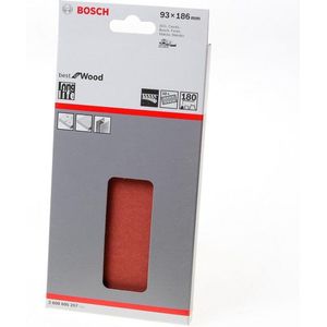Bosch Accessories Schuurblad voor vlakschuurmachine hout en kleur Best for Wood and Paint (10 stuks, korrel 180, C470) rood
