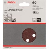 Bosch - C430 Expert for Wood and Paint - Schuurblad - 125 mm - 60 Grit - 5 Stuks