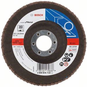 Bosch Professional DIY slijpschijf (voor haakse slijper, verschillende materialen, gewelfde uitvoering, Ø 125 mm) Korrelgrootte 80 d=125x22,23mm