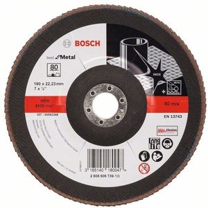 Bosch - X571 Slijpschijf - Ø 180 mm - Korrelgrootte 80 - Zirkonium-aluminiumoxide