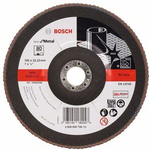 Bosch Accessoires 1 Lamellenschijf 180 X571, Best for Metal haaks, K80 - 2608606739