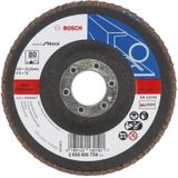 Bosch - Fächerschleifscheibe Expert for Metal 115 22,23 80 gewinkelt Glasgewebet. - 2608606754