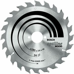 Bosch Accessories Cirkelzaagblad, 48 tanden, 20 mm boring, 2,6 mm snijbreedte, 1,6 mm dikte van het lichaam, 190 mm diameter