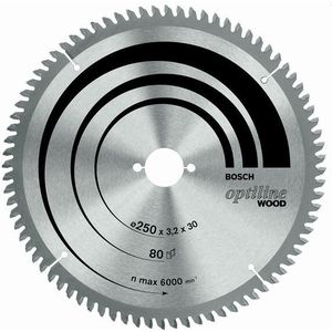 Bosch Cirkelzaagblad Optiline Wood 250 X 30 X 3,2 Mm - 60 Tanden