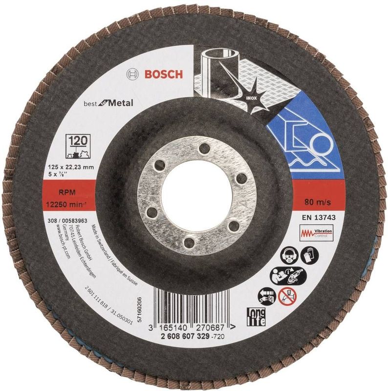Bosch PRO X571 Fächerschleifscheibe 125 mm G120 - 2608607329