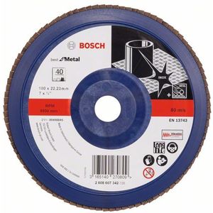 Bosch Accessoires 1 Lamellenschijf 180 X571, Best for Metal recht, kunststof, 40 - 2608607342