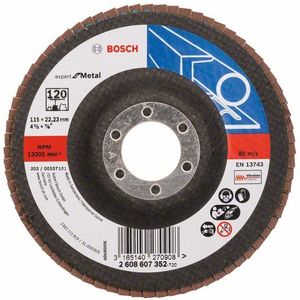Bosch Accessoires 1 Lamellenschijf 115 X551, Expert for Metal recht, 120 - 2608607352