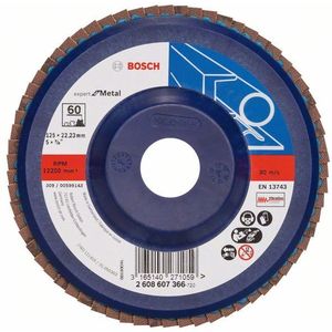 Bosch Professional Waaierslijpschijf (voor haakse slijpers verschillende materialen, rechte uitvoering, Ø 125 mm, korrel 60)