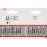 Bosch - 10x Schrauberbit Extra-Hart, ph 2, 25 mm im Blister - 2607001512