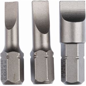 Bosch Schrauberbit-Set Extra-Hart (S), 3tlg. 25 mm, S0,6x4,5, S0,8x5,5, S1,2x8,0 - 2607001750