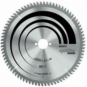Bosch 1x PRO Wood cirkelzaagblad voor gesnoerde verstekzagen (voor Zachthout, Hardhout, Ø mm, Professional Accessoires Kap- en verstekcirkelzaag)