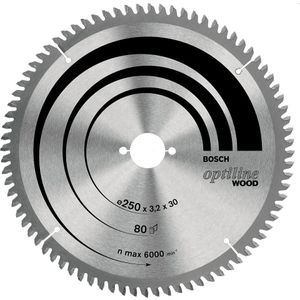 Bosch Professional cirkelzaagblad Optiline Wood voor het zagen in hout voor kap- en verstekzagen (Ø 254 mm)