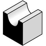 Bosch - Halfrondprofielfrezen - 8 mm - R1 4 mm - D 8 mm - L 9,5 mm - G 40 mm