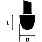 Bosch - Halfrondprofielfrezen - 8 mm - R1 4 mm - D 8 mm - L 9,5 mm - G 40 mm