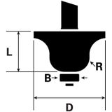 Bosch - Paneelfrees B 8 M - R1 6,3 M - B 12,7 M - L 17,4 M - G 61 Mm