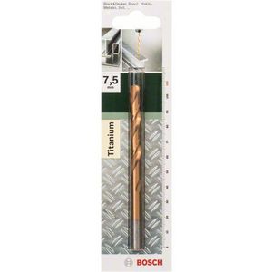Bosch - Metaalboor HSS-Tin - 7,5mm - Massief Metaal - DIN 338