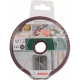 Bosch - Fiberschijvenset - 12-delig - Ø115mm - Ongeperf - Span