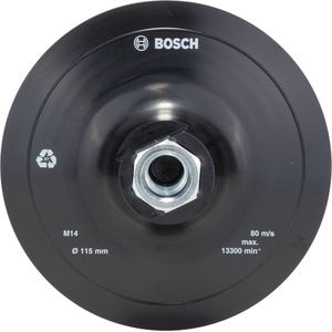 Bosch Rubberen Schuurblad Voor Haakse Slijpers - Haaklus Bevestigingssysteem - 115 Mm