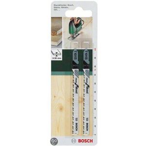 Bosch T101B - Decoupeerzaagblad - Hoog Koolstofstaal - 2 Stuks