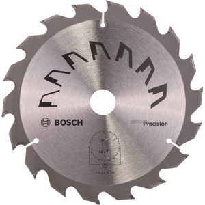 Bosch Accessories 2609256855 Precisie Cirkelzaagblad met 18 tanden, carbide / 160 mm Diameter / 20/16 mm Boor/Reductie Ring / 2.5 mm Snijbreedte