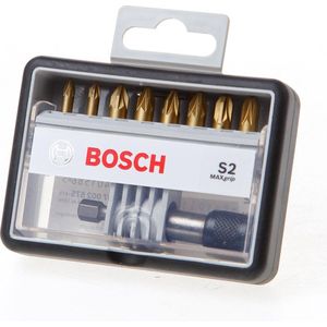 BOSCH Schroevendraaierbitset Robust Line, S Max Grip 25 mm (8+1 stuks) 2607002575