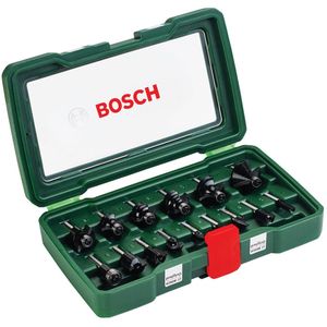 HM-Fräserset 6,3mm 1/4 Zoll Schaft 15tlg.