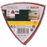 Bosch - 25-delige Schuurbladenset - Voor Deltaschuurmachines - Korrel 40