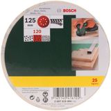 Bosch 25-delige Schuurbladenset Voor Excenterschuurmachines 125 Mm - Korrel 120