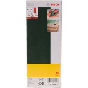 Bosch Accessories DIY 25-delig Schuurbladset hout en kleur voor vlakschuurmachines.