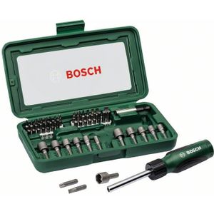 Bosch Accessories Promoline 2607019504 Bitset 46-delig Plat, Kruiskop Phillips, Kruiskop Pozidriv, Binnen-zesrond (TX), Inbus