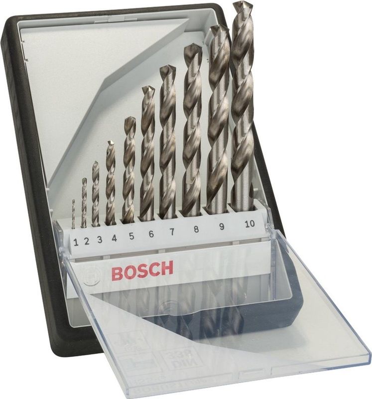 Bosch - 2607010535 - 10-delige HSS-G Metaalborenset - 1-10mm - Robust Line